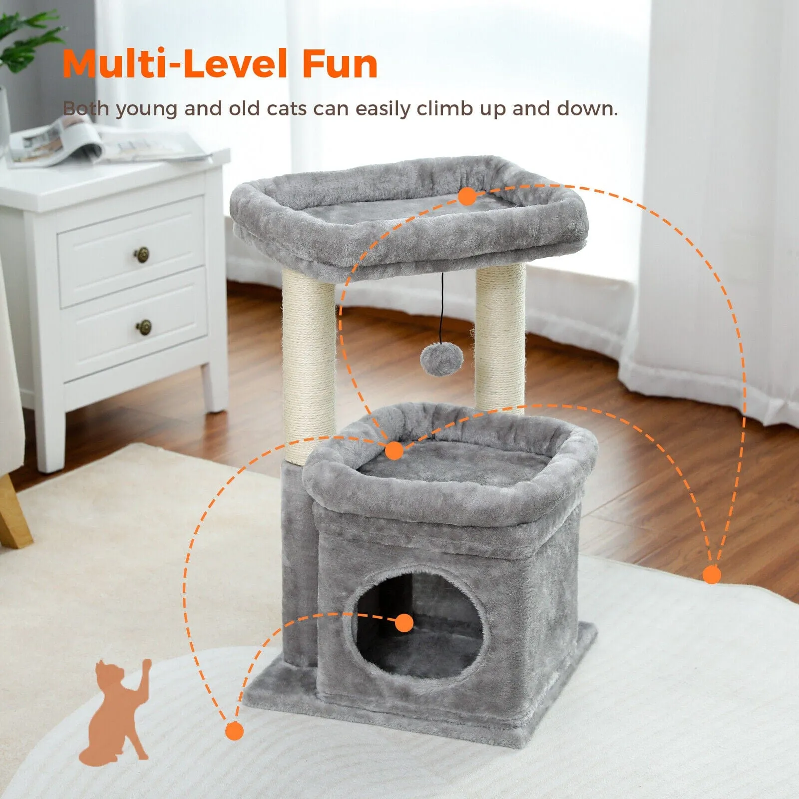 27.6" Cat Scratching Post / Tree / Pole