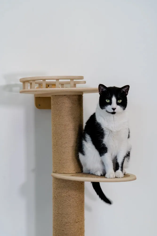3-Level Wall-Mounted Activity Cat Tree, 44 Inch Cat Scratching Post
