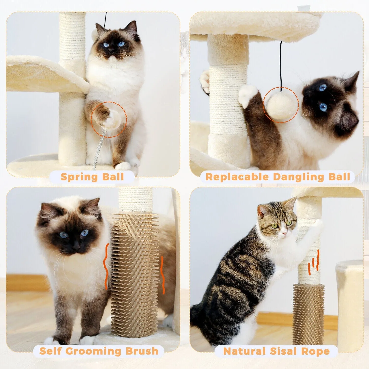 32.7" Cat Scratching Tree/ Post/ Pole