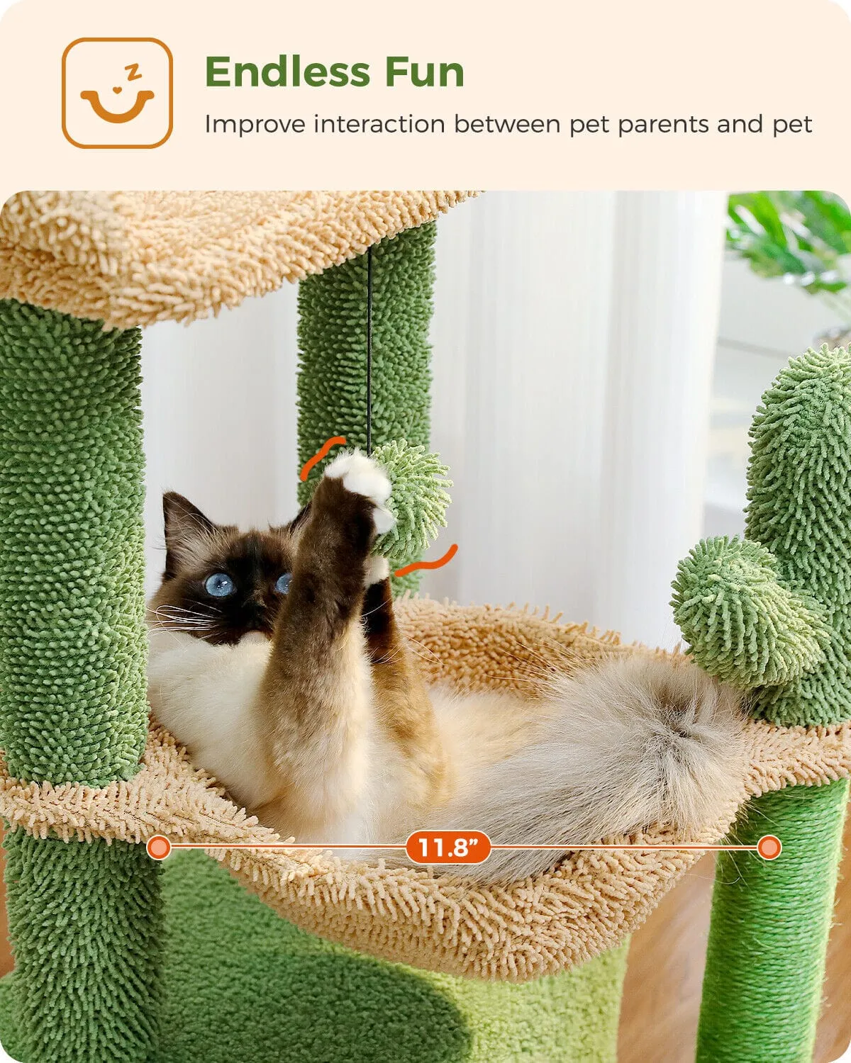 33" Cactus Condo Cat Scratching Tree