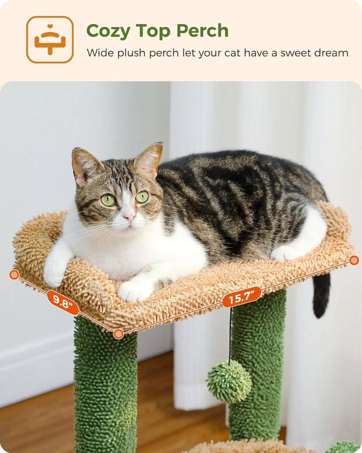 33" Cactus Condo Cat Scratching Tree