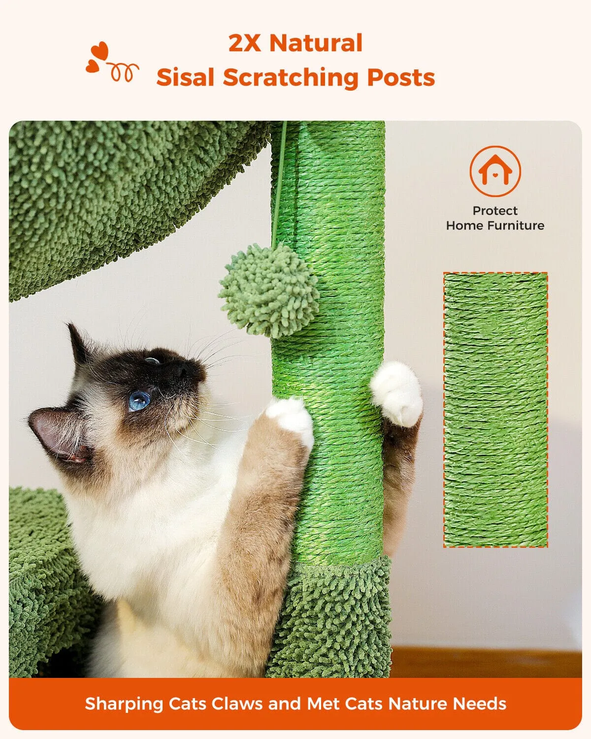 39.4" Cactus Cat Scratching Post / Tree / Pole