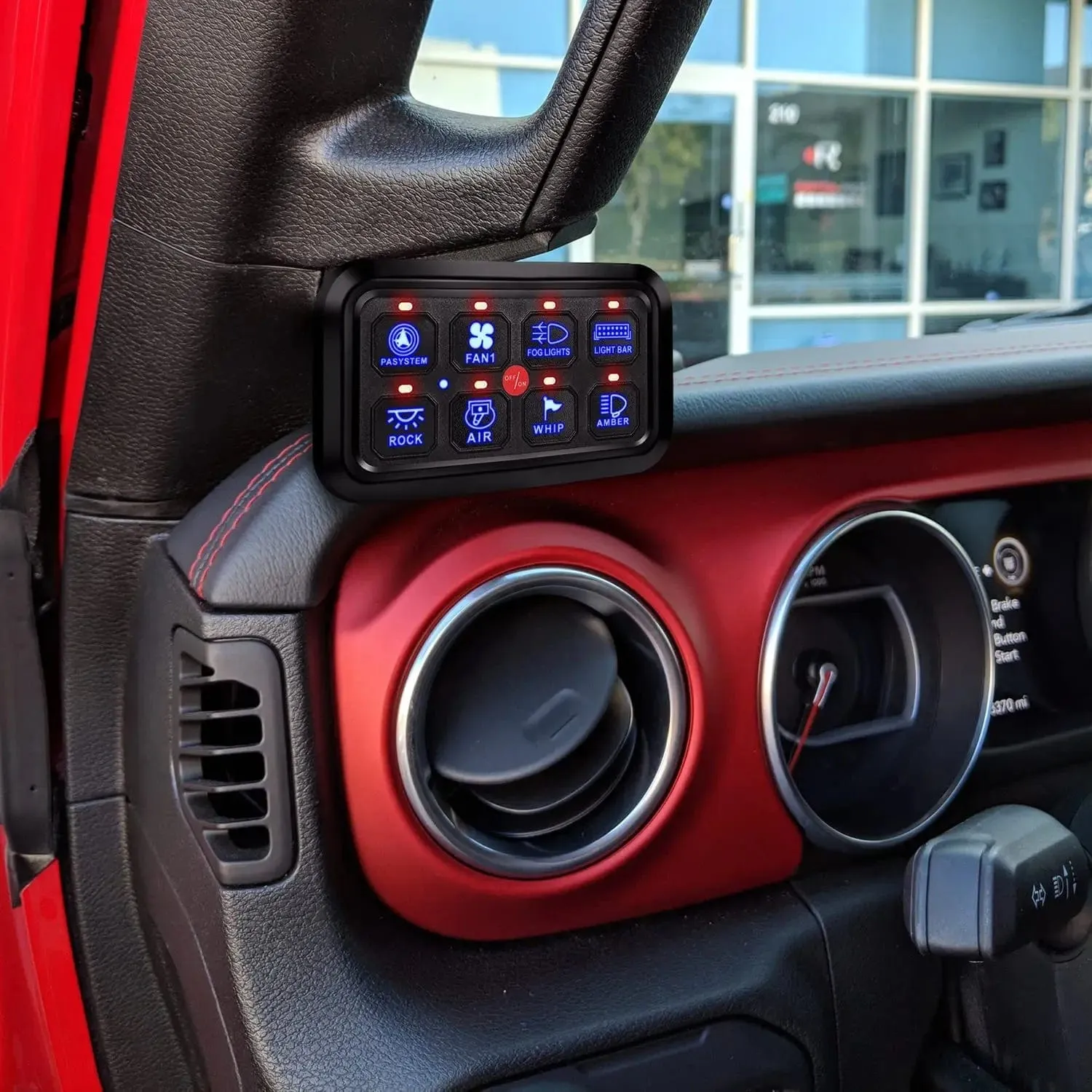 8Gang Multifunction Blue Rocker Switch Panel System