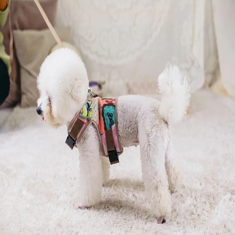 A A Pets' Retro Vest Harness and Leash Set For Dogs & Cats