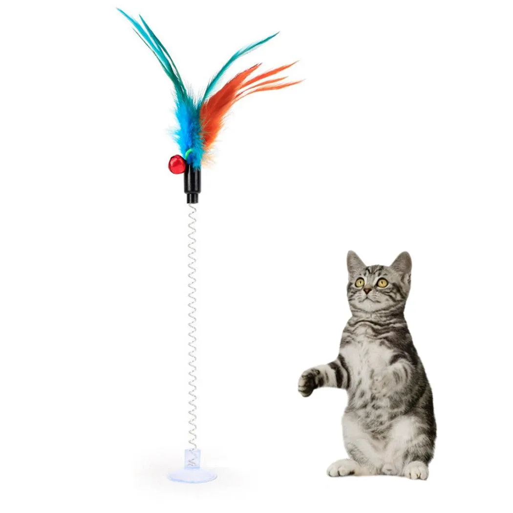 Artificial Feather Colorful Cat Teaser