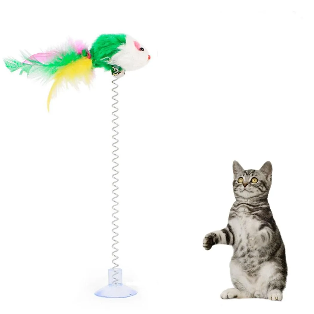 Artificial Feather Colorful Cat Teaser