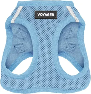 Best Pet Supplies - All Weather Mesh, Reflective, No Pull Harness for Small, Medium Dogs, Cats - Secure with Hook & Loop Fastener, Buckle, Double D-Rings - Baby Blue, M