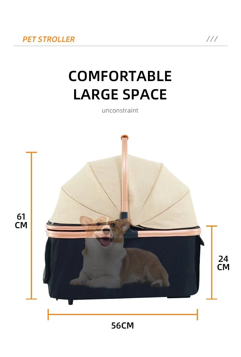 BNDC 106 Pram & Stroller For Dogs & Cats (Grey)