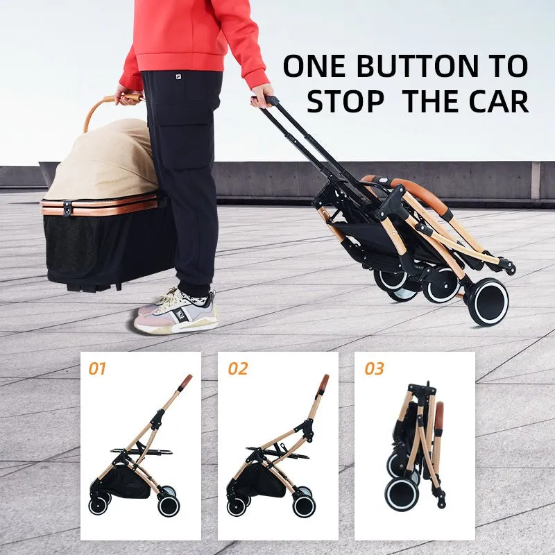 BNDC 106 Pram & Stroller For Dogs & Cats (Grey)