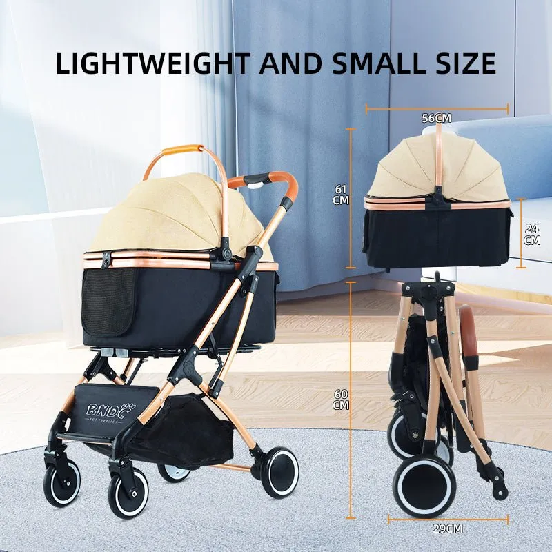 BNDC 106 Pram & Stroller For Dogs & Cats (Grey)