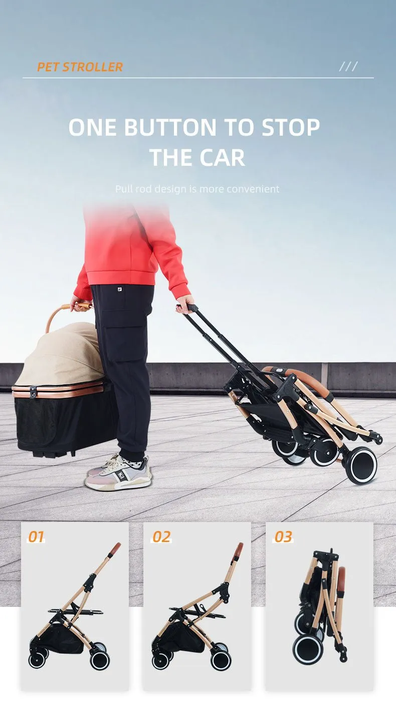 BNDC 106 Pram & Stroller For Dogs & Cats (Grey)