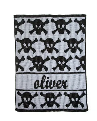 Butterscotch Blankees Lots of Skulls and Crossbones Stroller Blanket