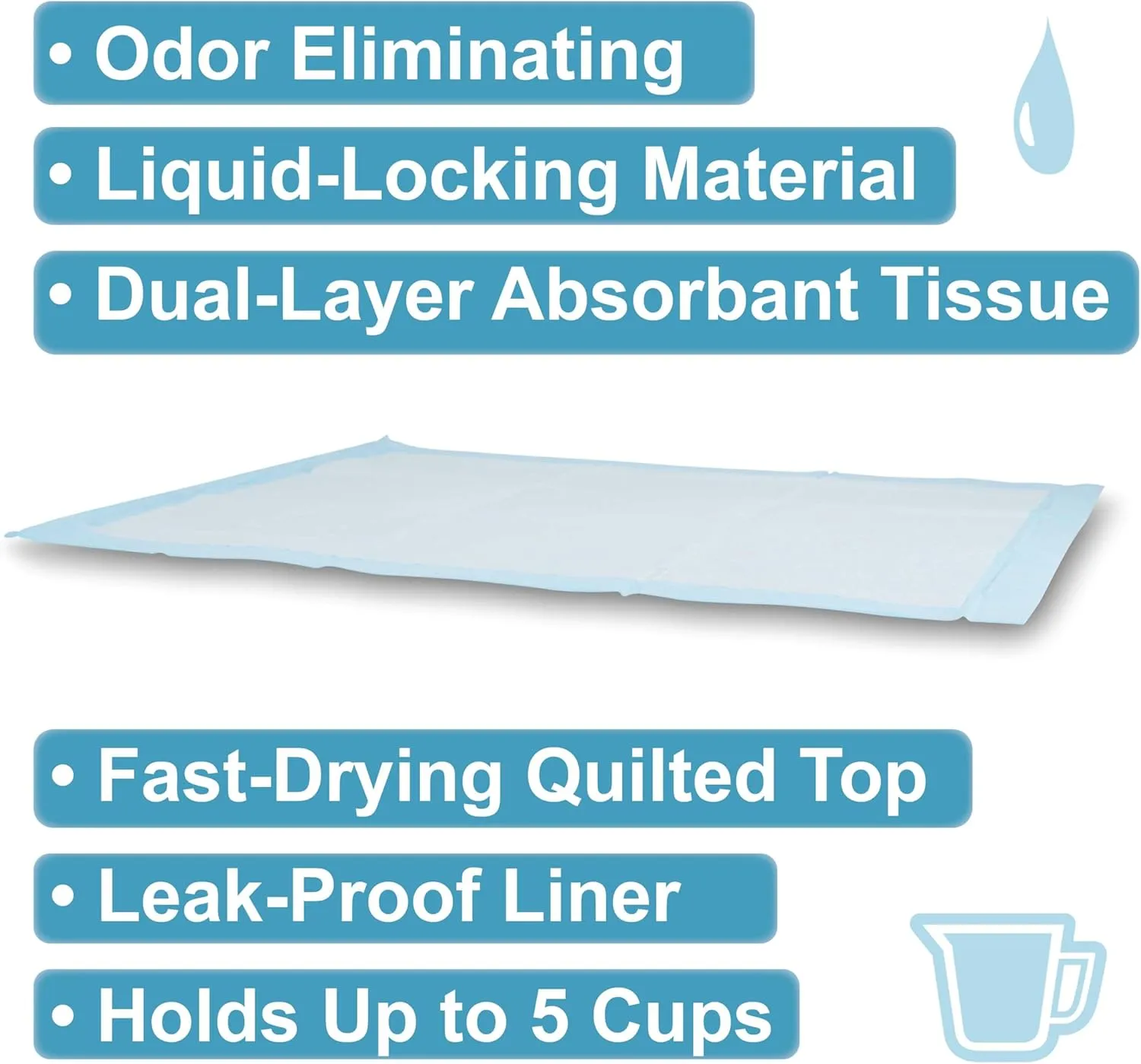 Cudlie Training Pads for Dogs, 30 Count ,26"x30"| Puppy Pee Pads for Dogs | Absorbent Dog & Puppy Supplies for Dog Training and House Training