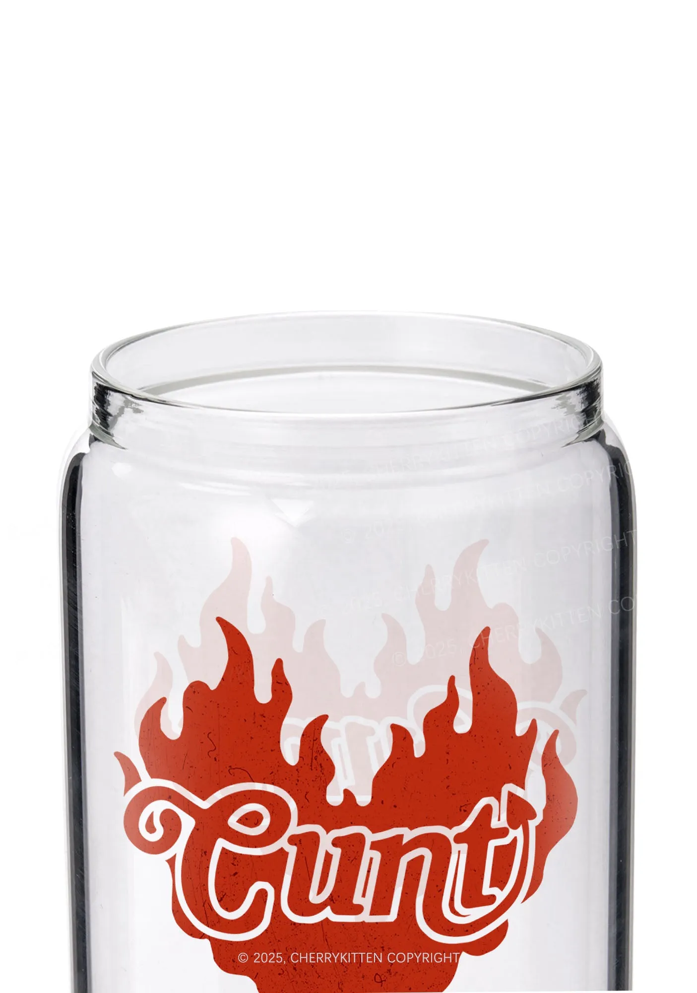 Cxxt Devil Y2K Printed Glass Cup Cherrykitten