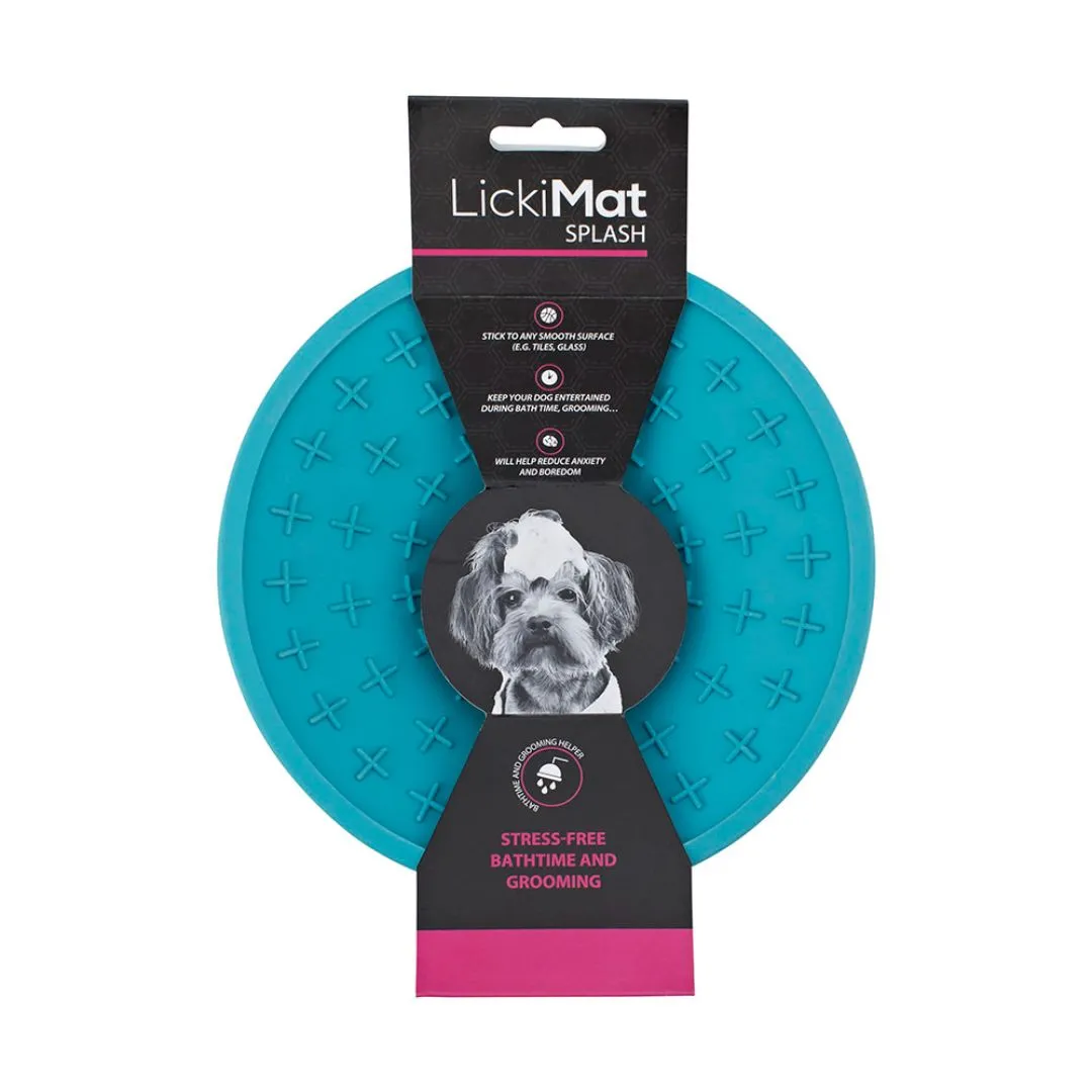 Dog Enrichment Toy LickiMat Splash Wall & Floor Suction Slow Feeder Dog Bowl