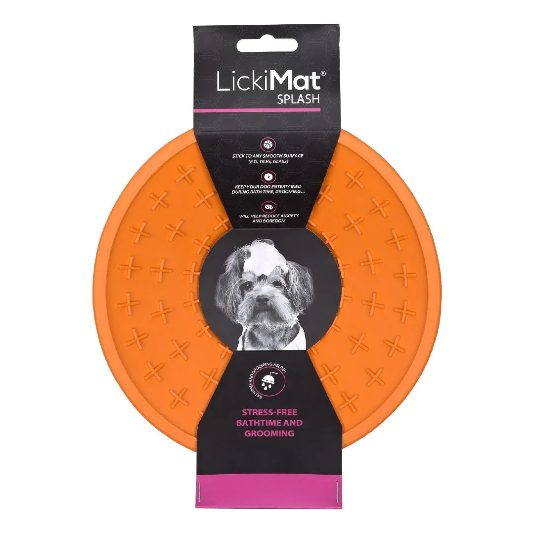 Dog Enrichment Toy LickiMat Splash Wall & Floor Suction Slow Feeder Dog Bowl