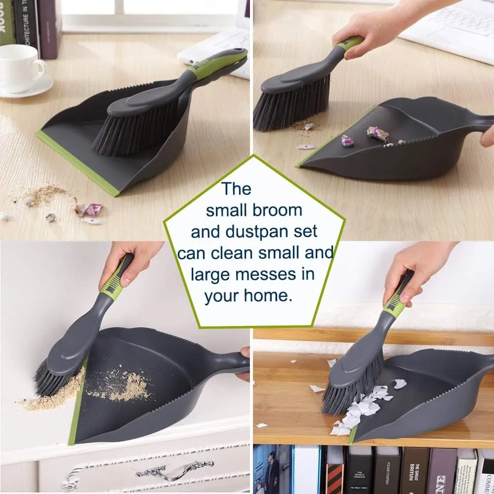 Dustpan and Brush Set,Dust Pans with Brush,Hand Broom Dust Pan,Broom Dustpan Set are Suitable for Kitchen, Sofa, Table, Car Trunk and Seat, Pet Nest and so on.(2pcs)