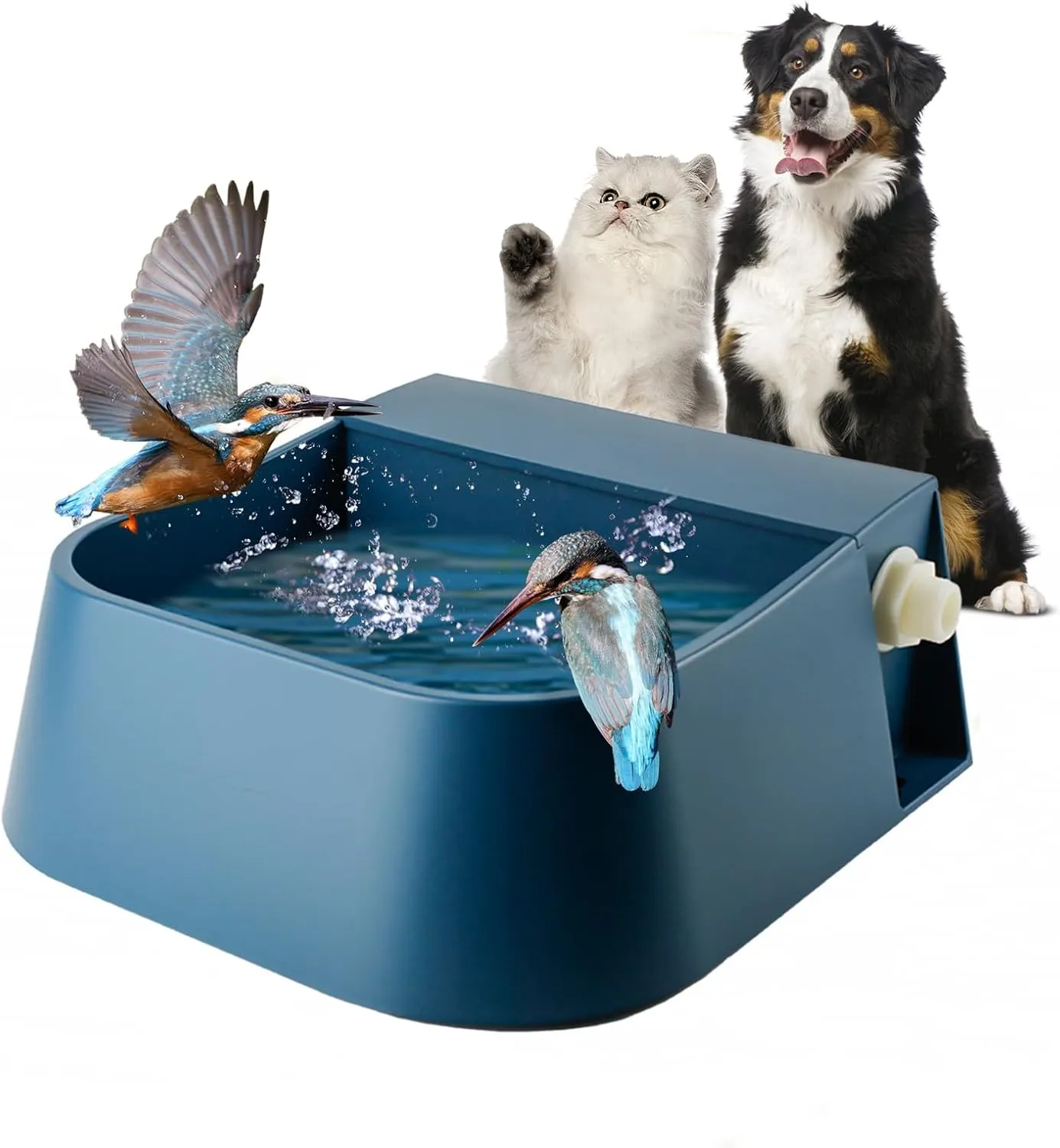 Enjoying Automatic Water Dispenser for Dogs Outside Inside Use Automatic Chicken Waterer Float Valve Livestock Bowl for Cat Rabbit Duck