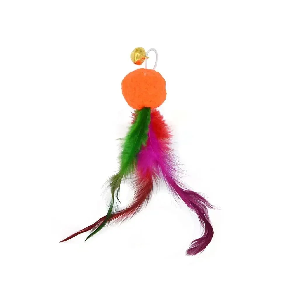 Feathers Cat Wand Toy: Pole & Attachments