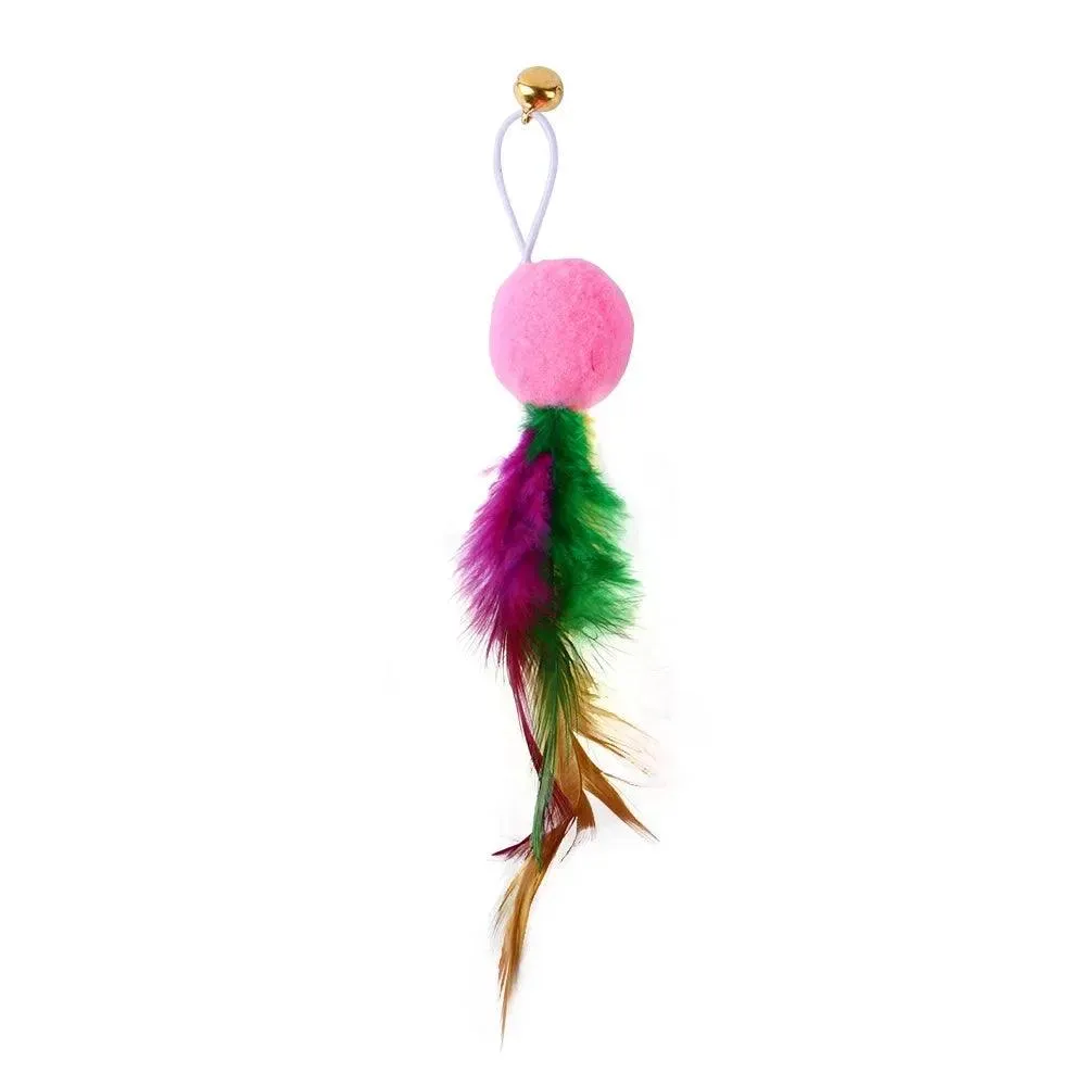 Feathers Cat Wand Toy: Pole & Attachments