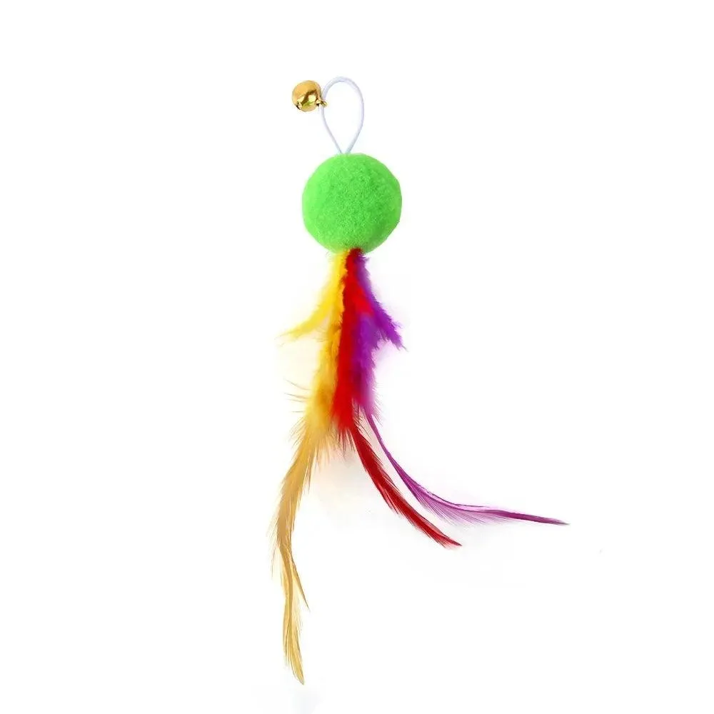 Feathers Cat Wand Toy: Pole & Attachments