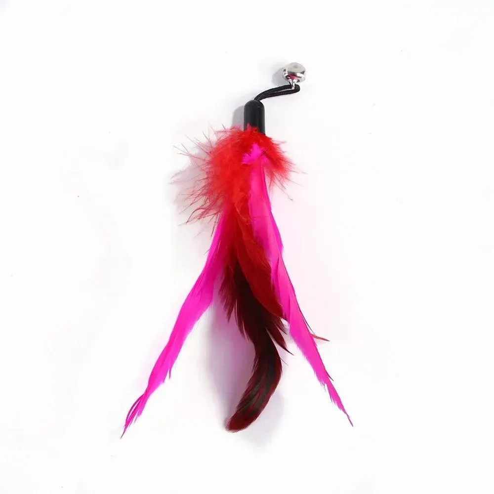 Feathers Cat Wand Toy: Pole & Attachments