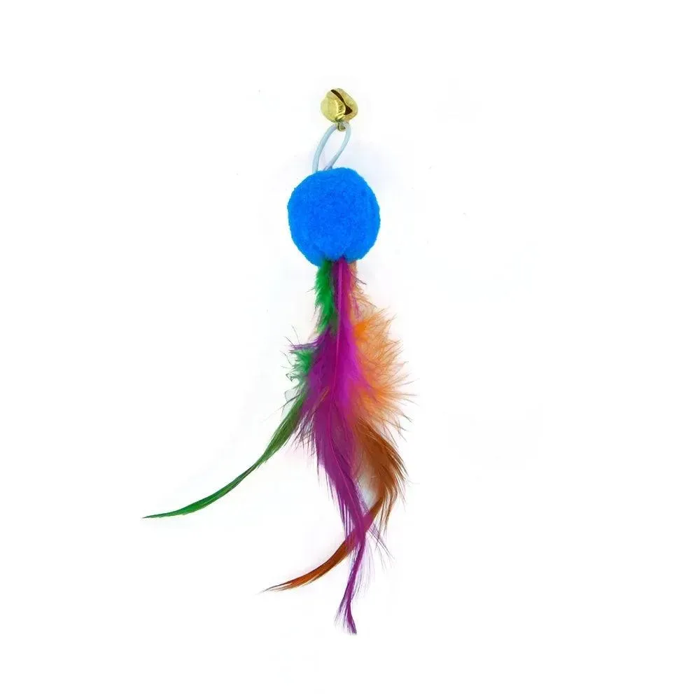 Feathers Cat Wand Toy: Pole & Attachments