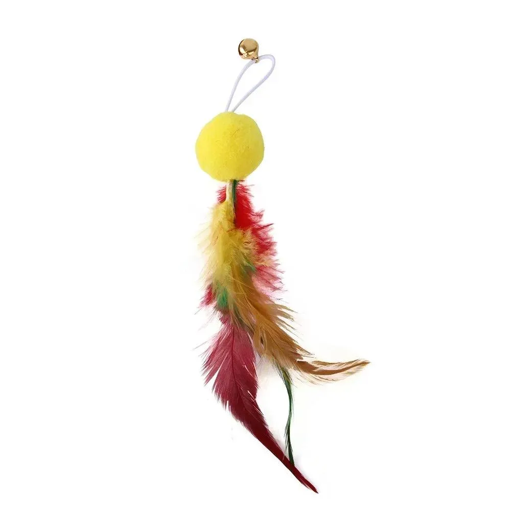 Feathers Cat Wand Toy: Pole & Attachments