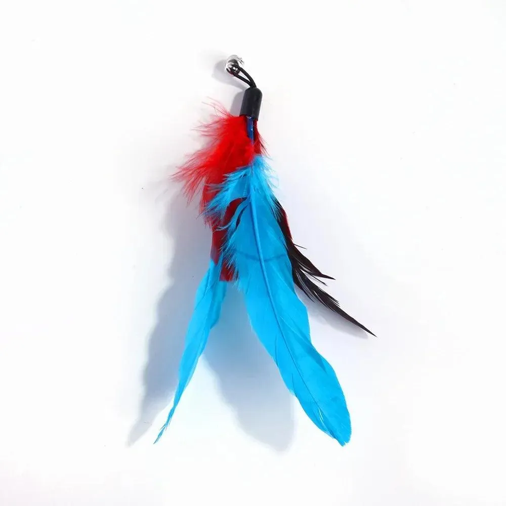 Feathers Cat Wand Toy: Pole & Attachments