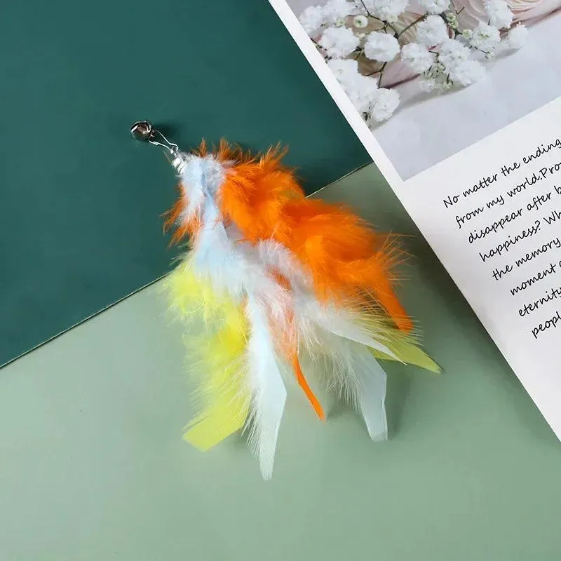 Feathers Cat Wand Toy: Pole & Attachments