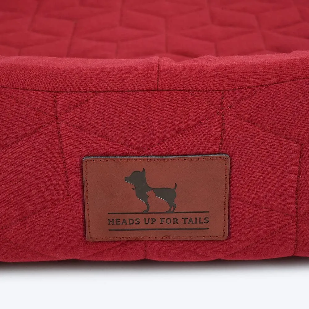 Heads Up For Tails HUFT Majestic Maroon Quilted Oval Bed - M