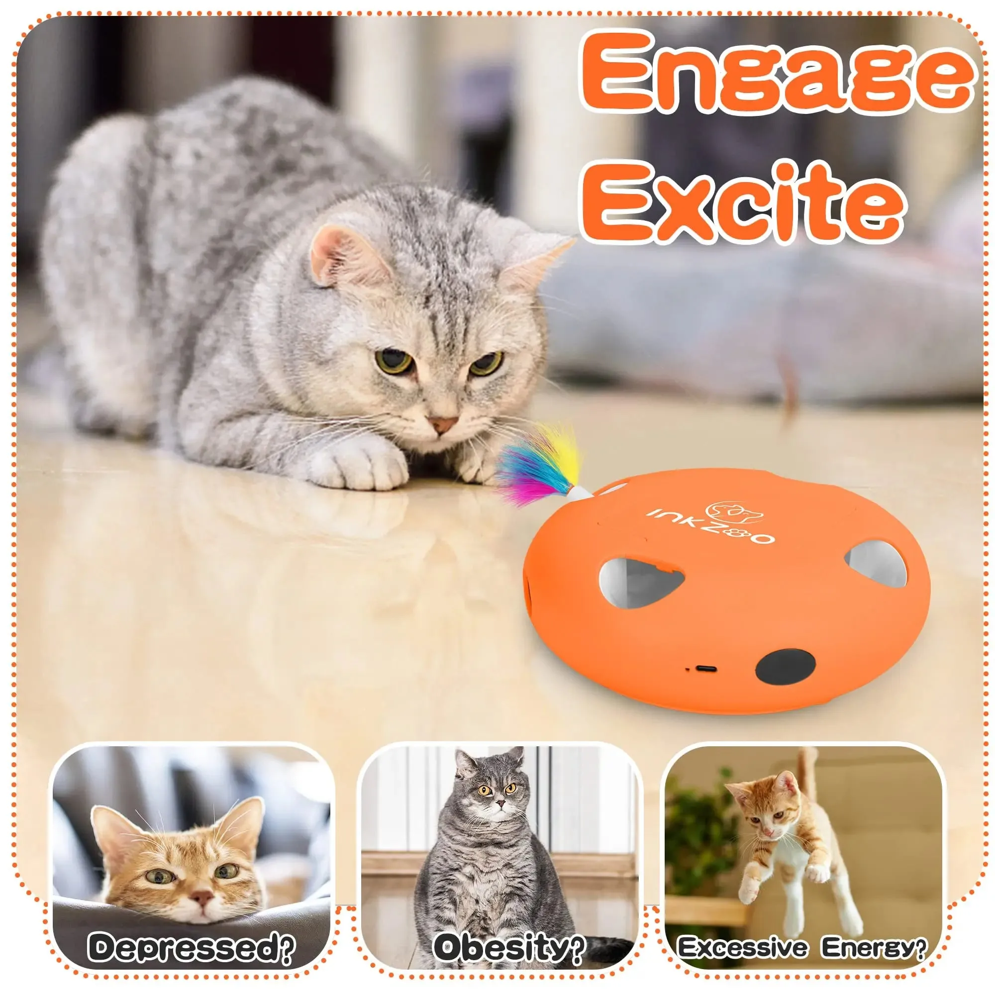 Interactive Whack-A-Mole Cat Toy