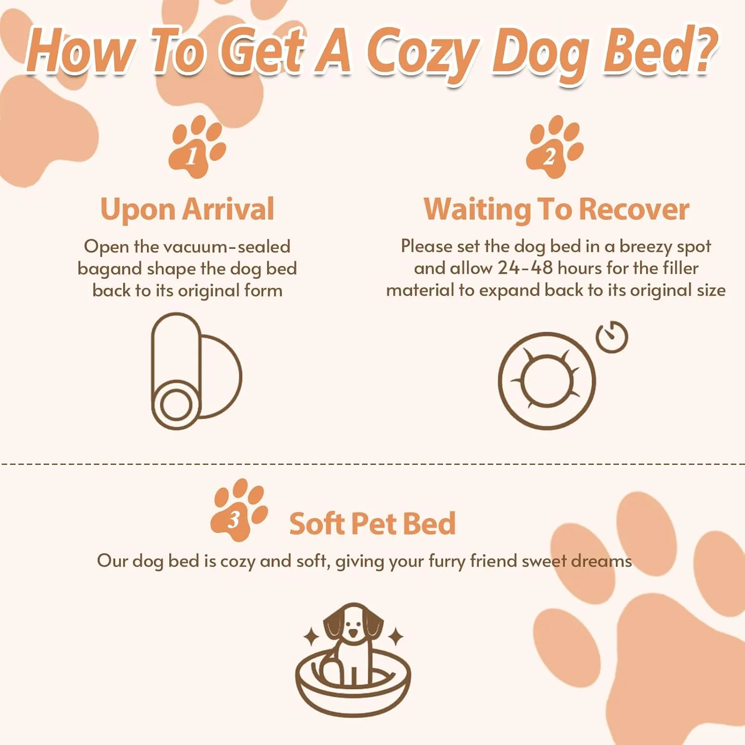 JOLLYVOGUE Calming Dog & Cat Bed for Small Dogs, Anti-Anxiety Donut Cuddler Cozy Soft Round Bed with Anti-Slip Bottom, Fluffy Faux Fur Plush Cushion Beds for Small Medium Dogs (23")