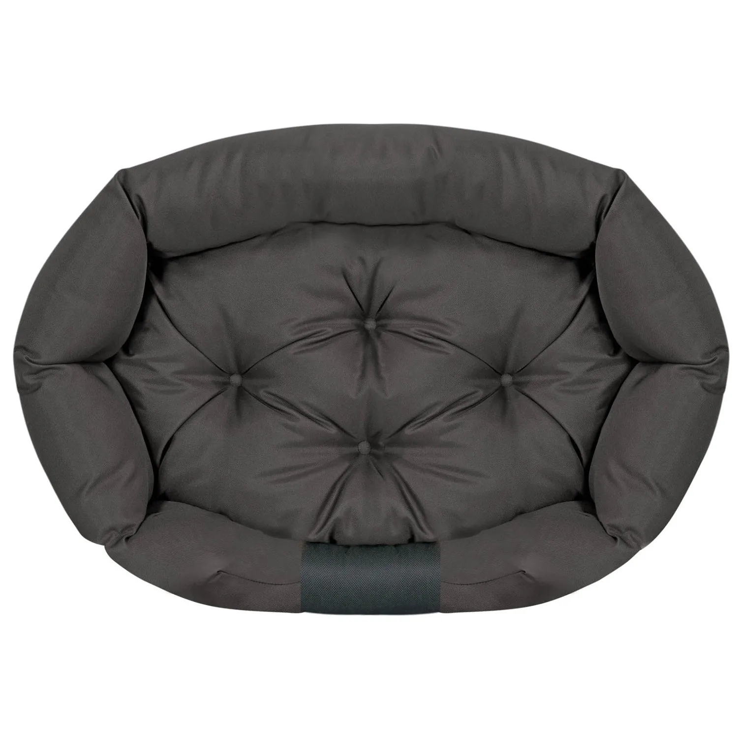 KingDog Prestige Dog Bed Pet Bed Oval Waterproof PVC Codura 100% Polyester Weight: 240gr/m2 100x75 cm Black CODUOWAL100/75CZA