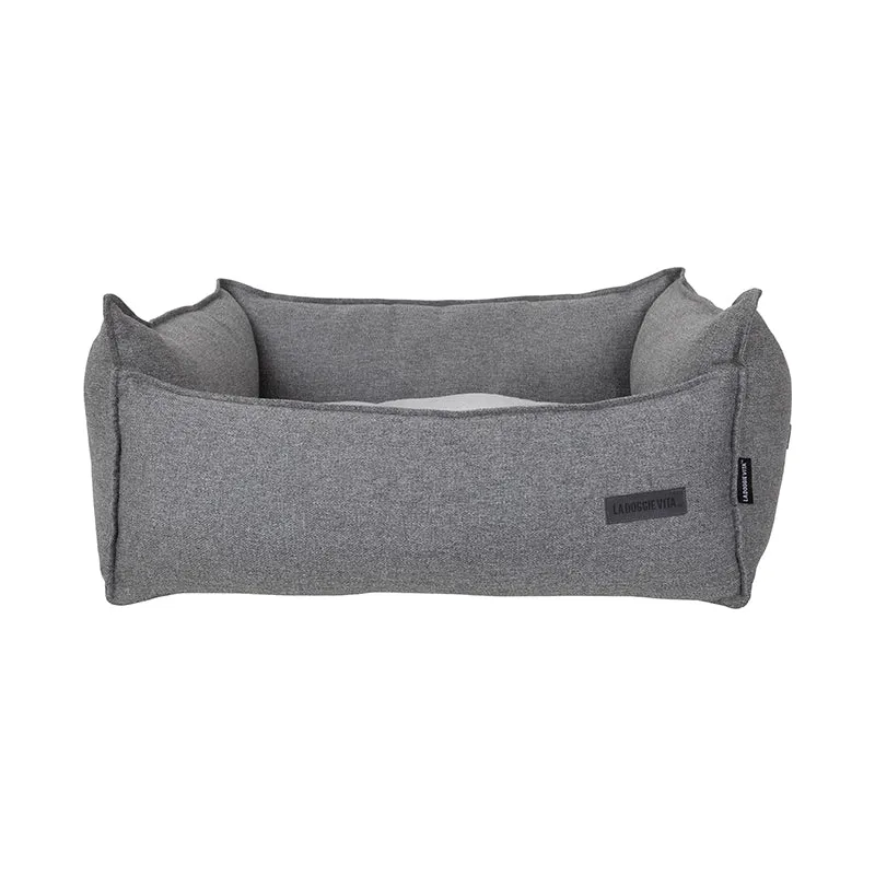 Luxe Trim Grey High Side Bed with Removable Parts