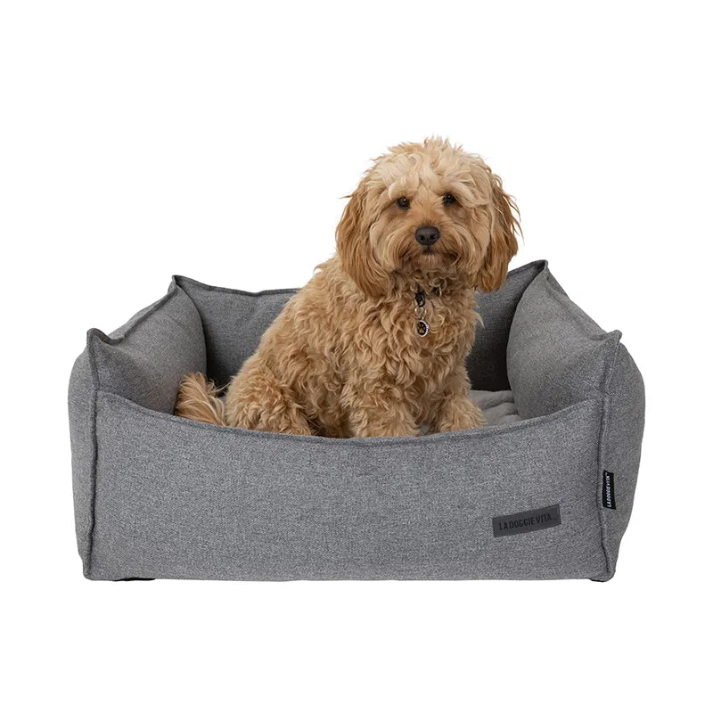 Luxe Trim Grey High Side Bed with Removable Parts