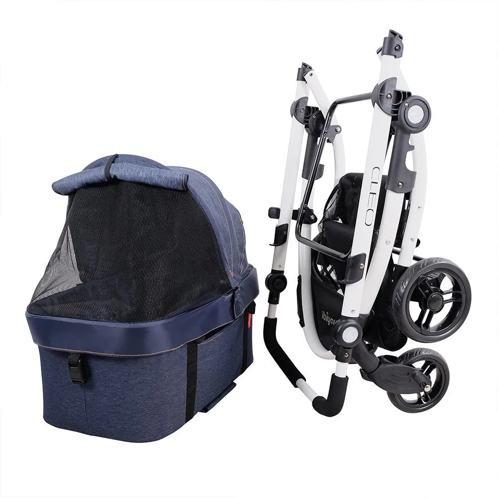 New CLEO Travel System Pet Stroller – Blue Jeans