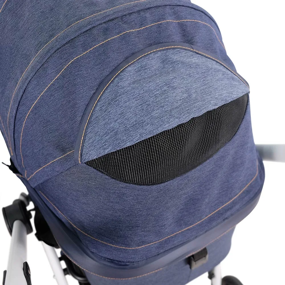 New CLEO Travel System Pet Stroller – Blue Jeans