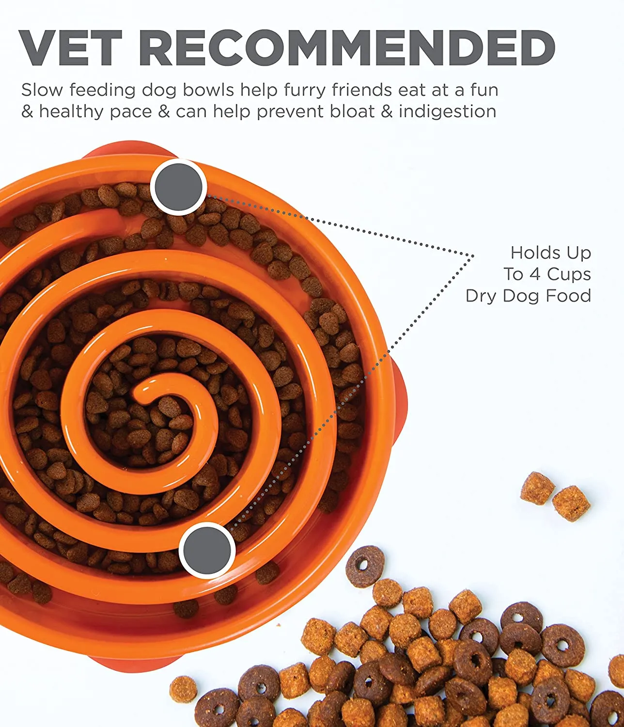 Outward Hound Fun Feeder Slo Bowl Large / Regular (Orange)
