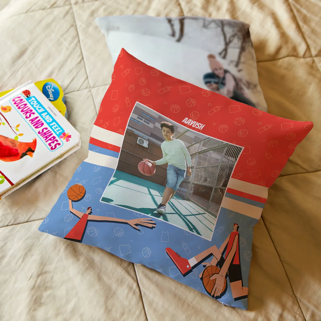 Personalised Photo Cushions - Basketball Fever, Boy