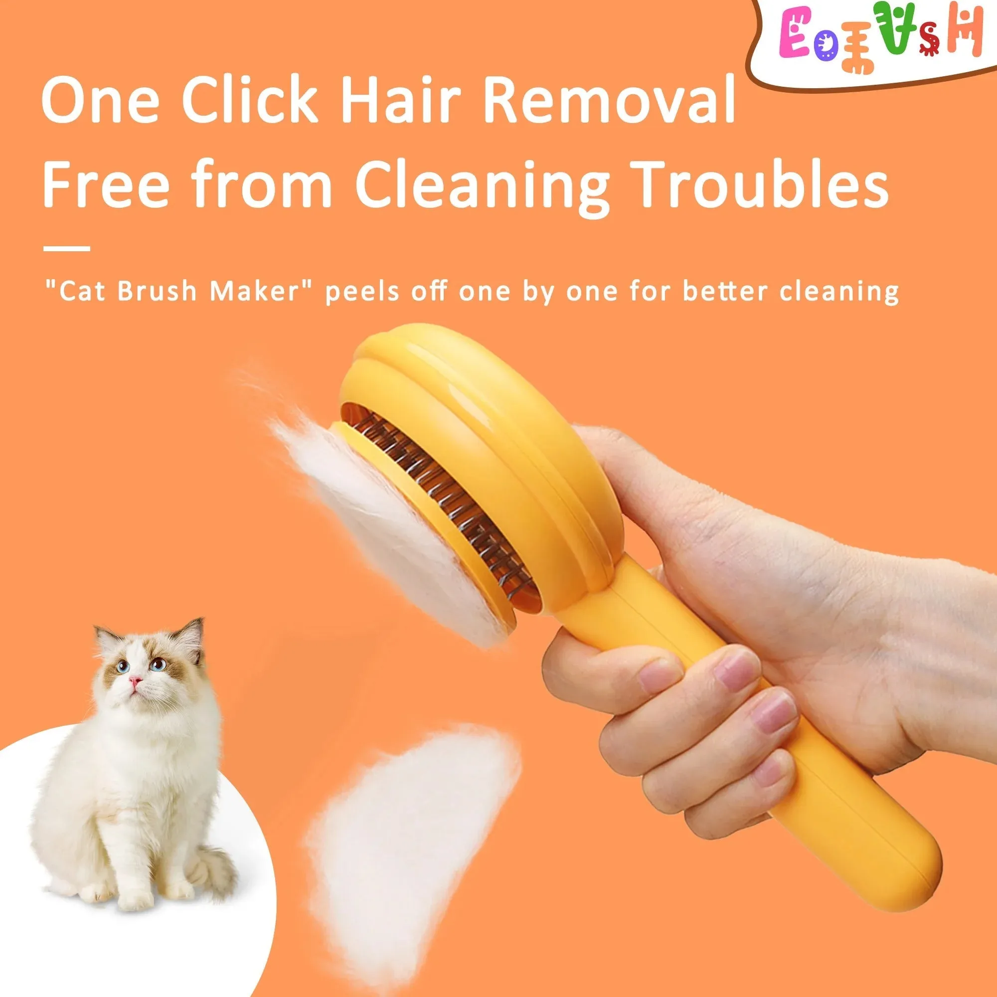 Pet Grooming Self Cleaning Slicker Brush
