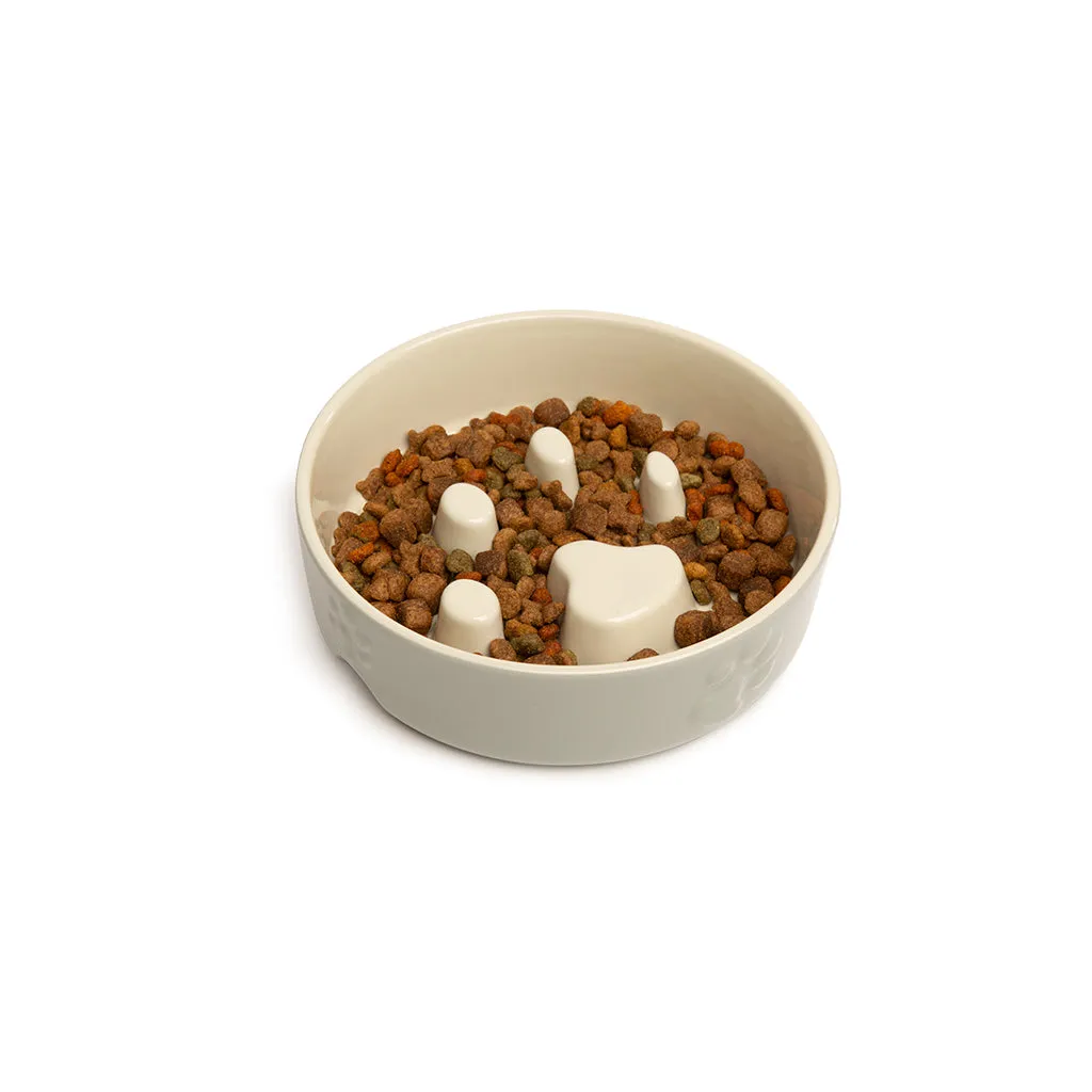 Scruffs - Icon Slow Feeder Pet Bowl Light Grey (20cm)