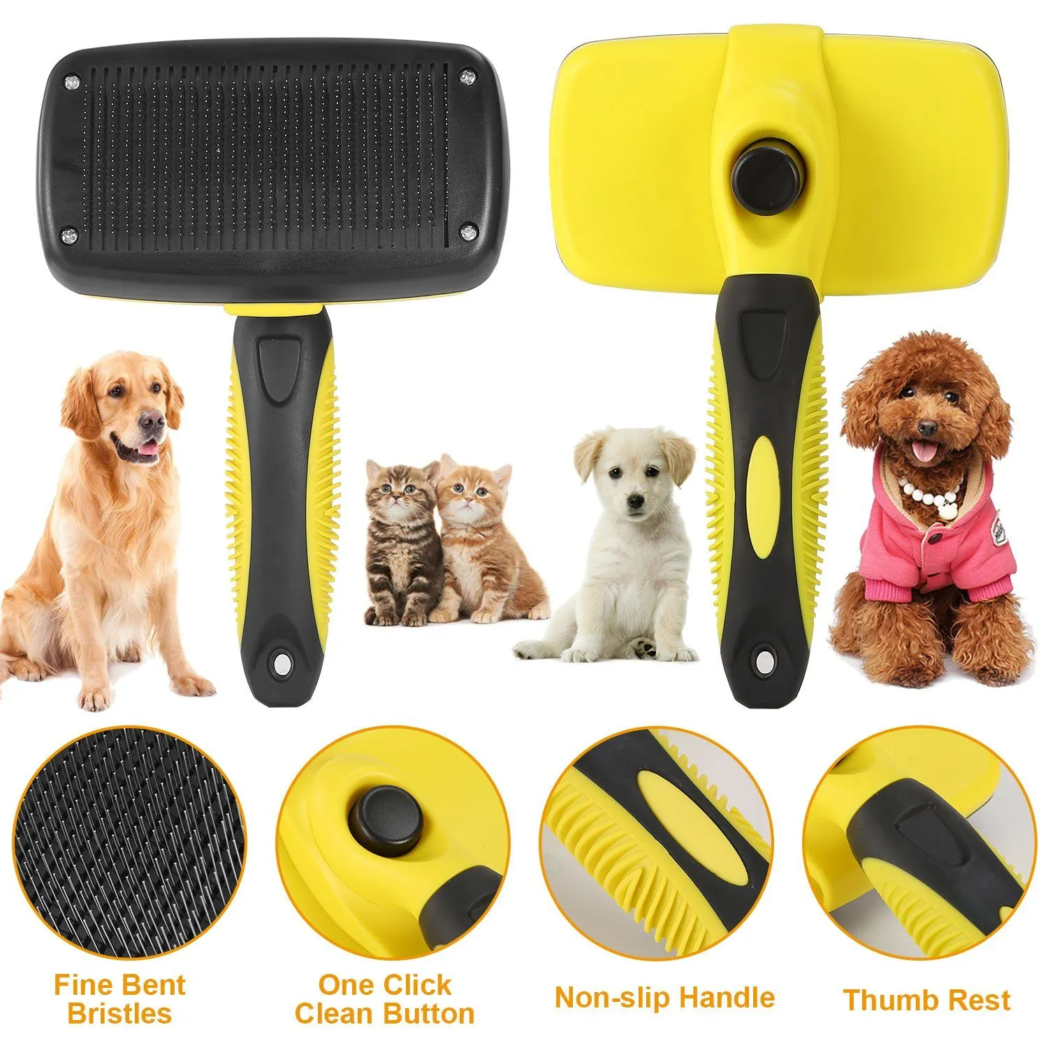 Self Cleaning Slicker Brush Pets