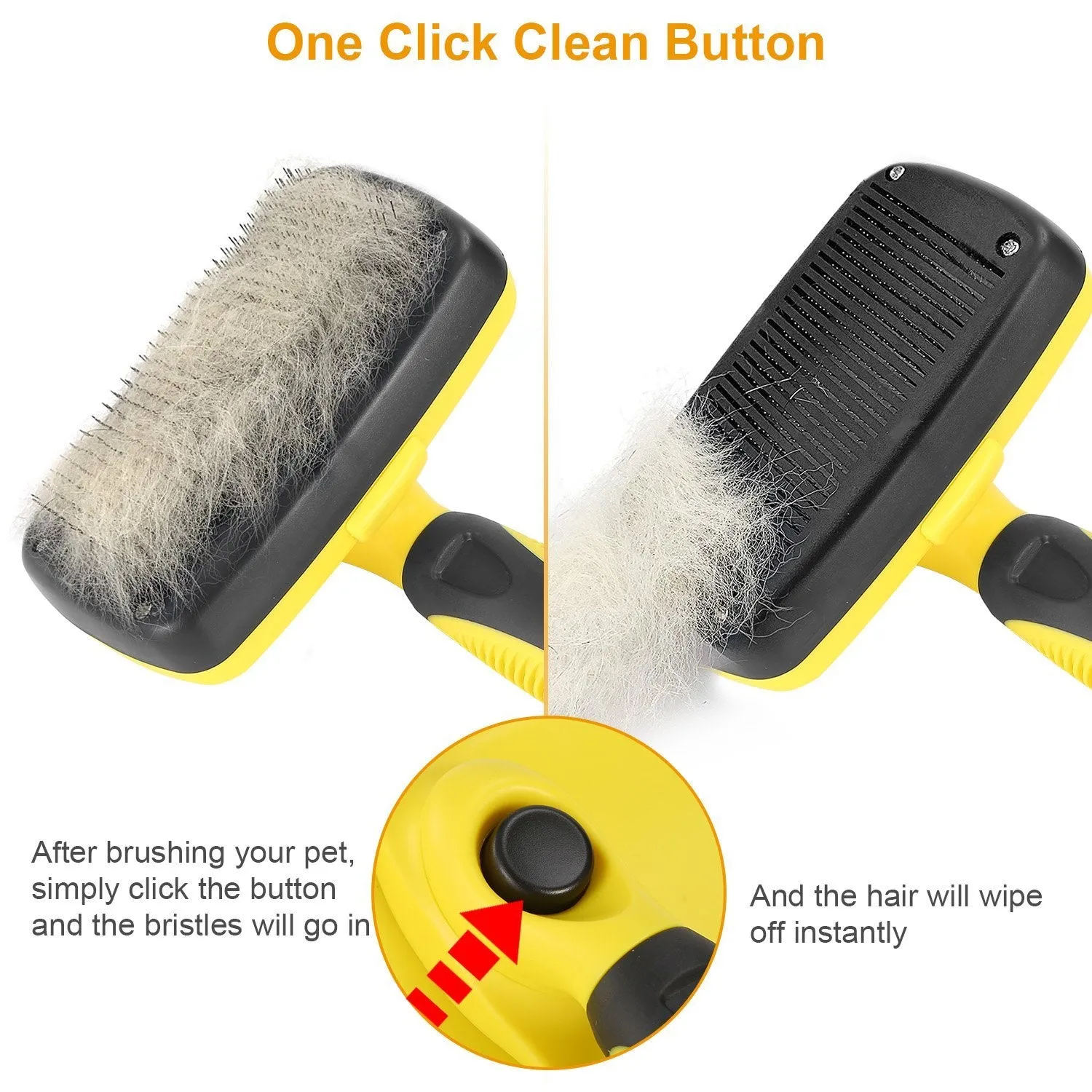 Self Cleaning Slicker Brush Pets