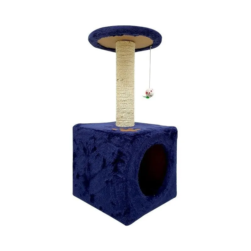 Sin Cheng Paw Printed Cat Scratching Post (Blue)