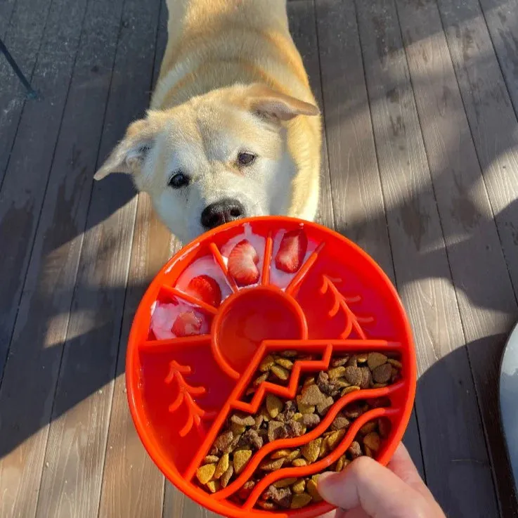 Slow Feeder Bowl | Great Outdoors Orange