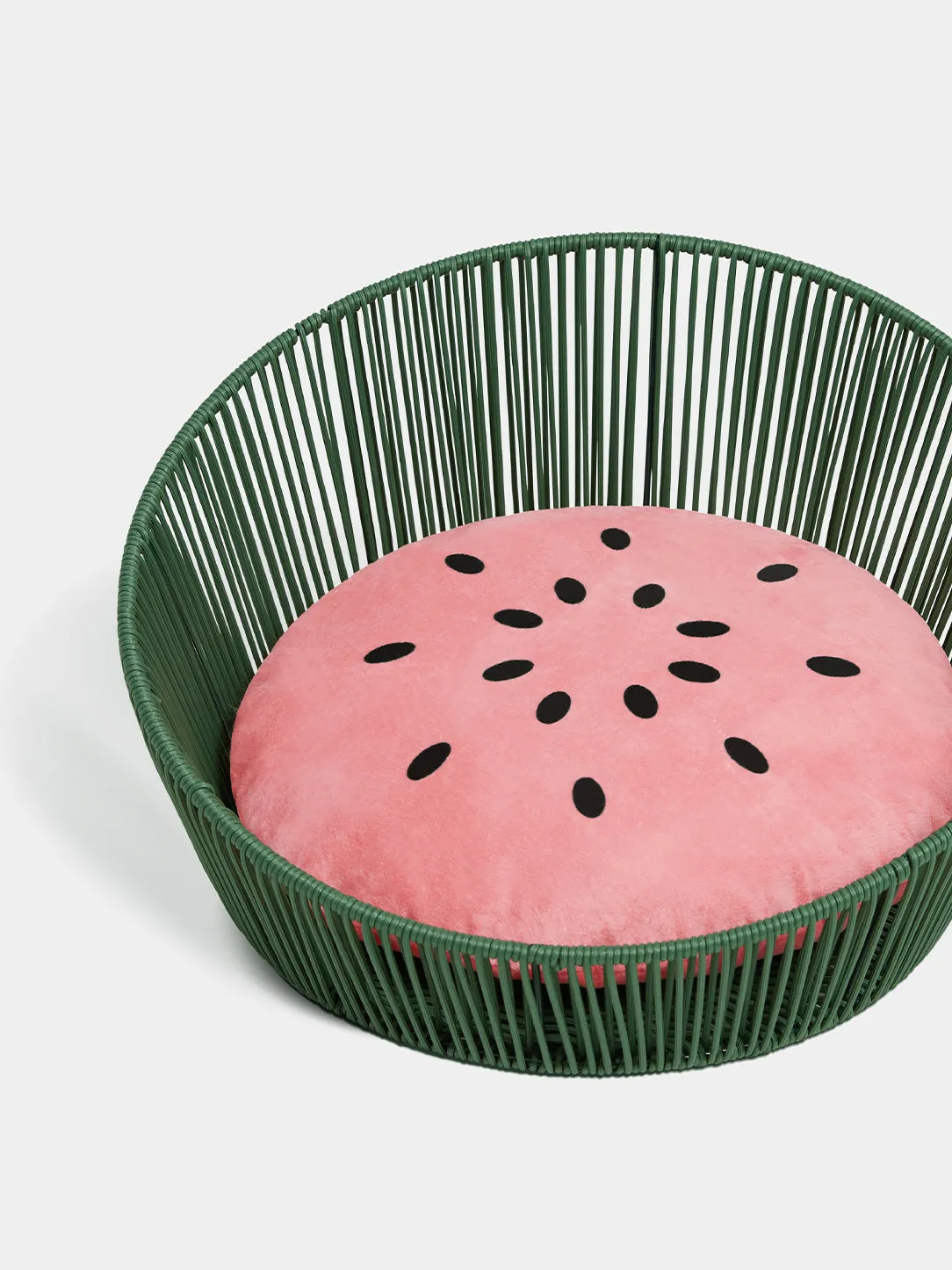 Watermelon Rattan Pet Bed