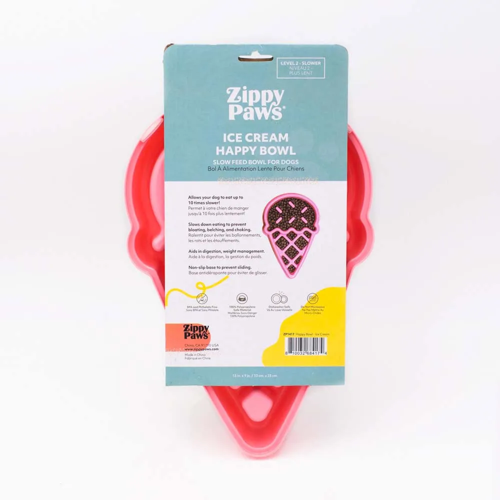ZippyPaws Happy Bowl Slow Feeder - Ice Cream